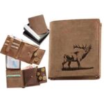 Bõgõ szarvas álló bõr pénztárca